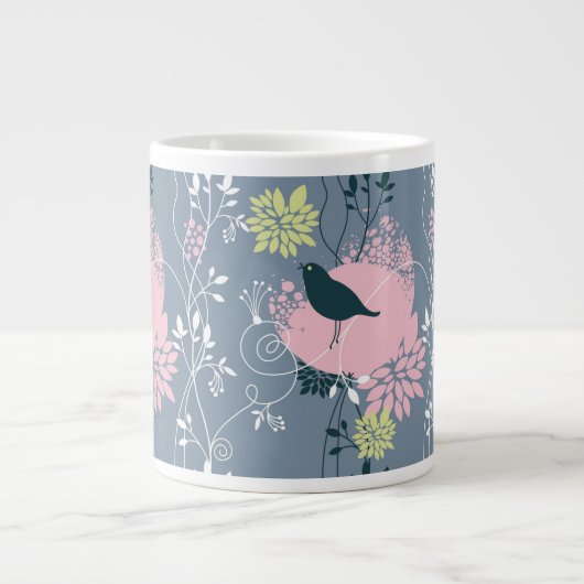 Floral Pattern 9 Jumbo Mok (Voorkant)