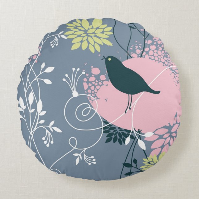 Floral Pattern 9 Rond Kussen (Voorkant)