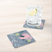 Floral Pattern 9 Vierkante Kartonnen Onderzetter (Insitu)