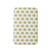  Floral Pattern Autumn Mustard Yellow Badmat (Voorkant Verticaal)