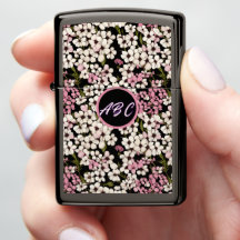 Floral Pattern Baby's Breath Flowers Monogramme