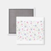 Floral Pattern Background Digital Paper Magneet (Voorkant / Achterkant)