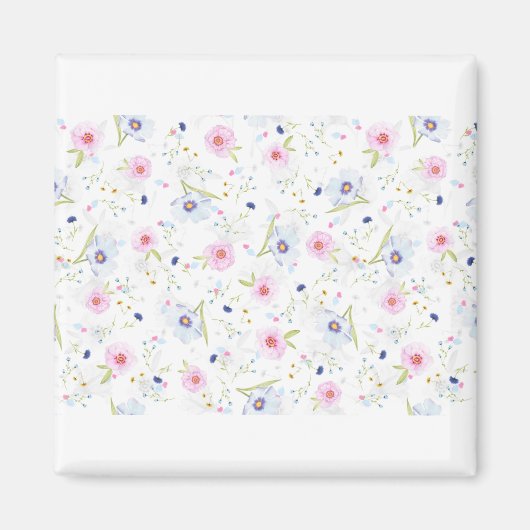 Floral Pattern Background Digital Paper Magneet (Voorkant)