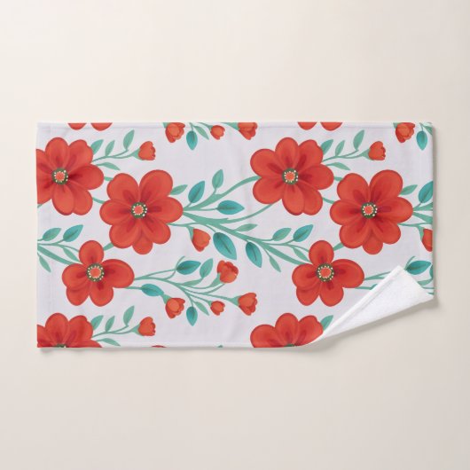 Floral Pattern Bad Handdoek (Handdoek)