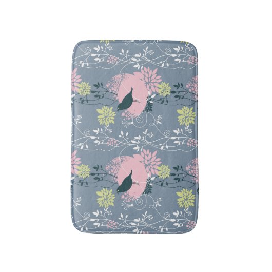 Floral Pattern Badmat (Voorkant Verticaal)