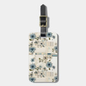 Floral Pattern Bagagelabel (Voorkant verticaal)