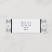 Floral Pattern, Black and White Custom Monogram. Mini Visitekaartje (Achterkant)