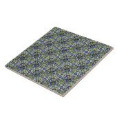 Floral Pattern blauw Tegeltje (Zijkant)