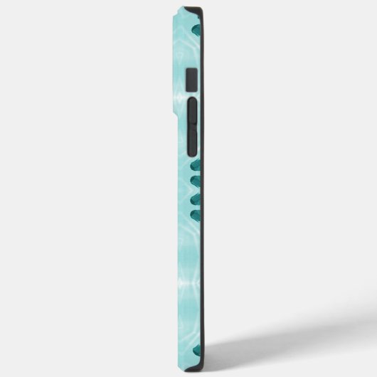 Floral Pattern, Blauwgroen blauw Case-Mate iPhone Case (Achterkant / Links)