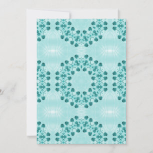 Floral Pattern, Blauwgroen blauw Feestdagenkaart