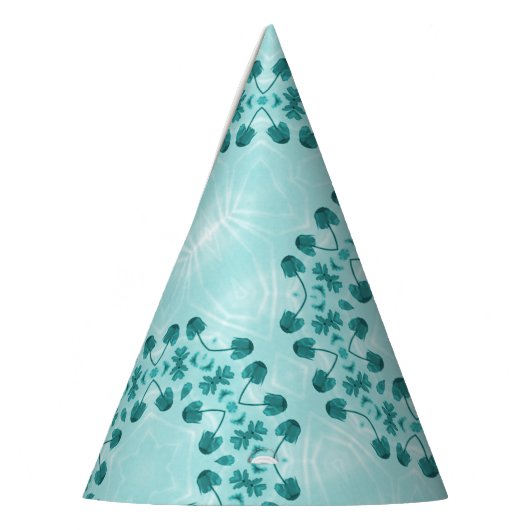 Floral Pattern, Blauwgroen blauw Feesthoedjes (Links)