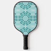 Floral Pattern, Blauwgroen blauw Pickleball Paddle (Voorkant)