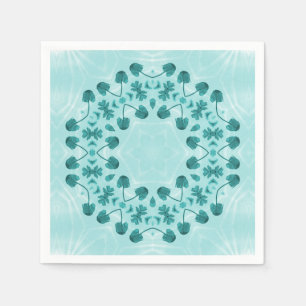 Floral Pattern, Blauwgroen blauw Servet