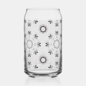 Floral Pattern Blikvorm Glas (Achterkant)