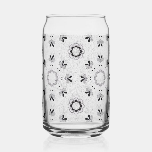 Floral Pattern Blikvorm Glas (Links)