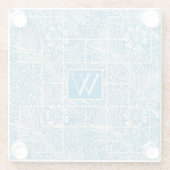 Floral Pattern Blue en White Glazen Onderzetter (Achterkant)