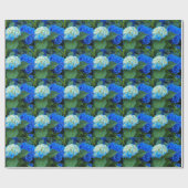 Floral Pattern Blue Hydrangea Cadeaupapier (Vlak)