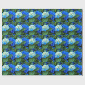 Floral Pattern Blue Hydrangea Cadeaupapier (Vlak)