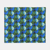 Floral Pattern Blue Hydrangea Fleece Deken (Voorkant (Horizontaal))