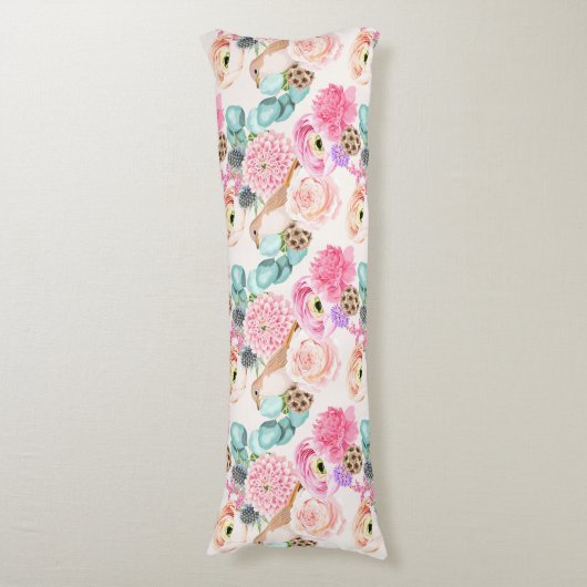 Floral Pattern Body Pillow Lichaamskussen (Voorkant Verticaal)