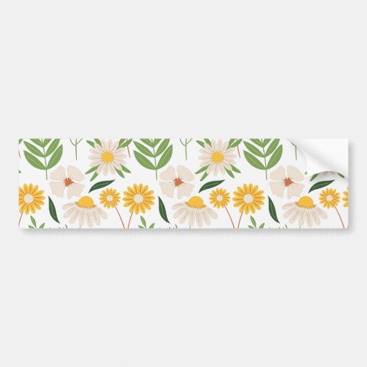 Floral Pattern Bumpersticker (Voorkant)