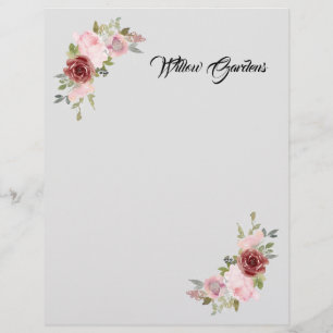 Floral Pattern Business Letterhead Briefhoofd