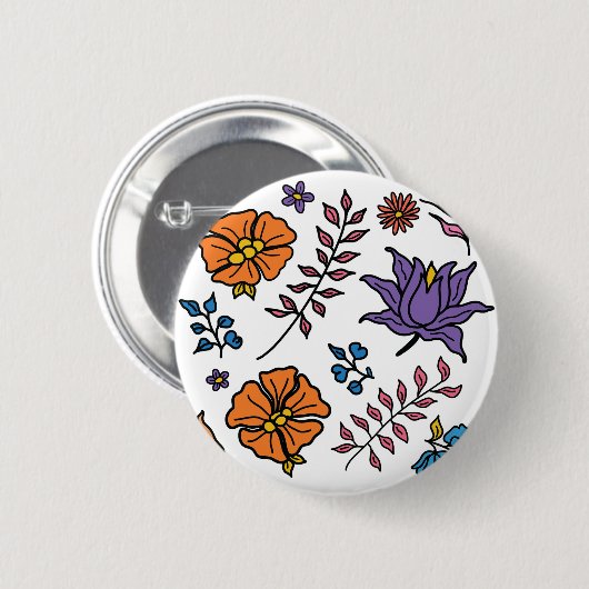 Floral Pattern Button (Voorkant /achterkant)