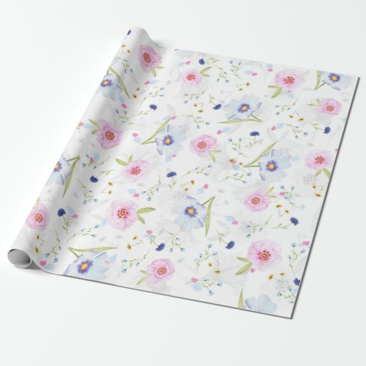 Floral Pattern Cadeaupapier (Uitgerold)