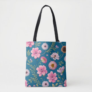 Floral Pattern Canvas tas