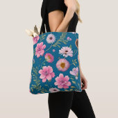 Floral Pattern Canvas tas (Dichtbij)