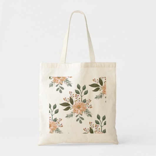 Floral Pattern Canvas tas (Voorkant)