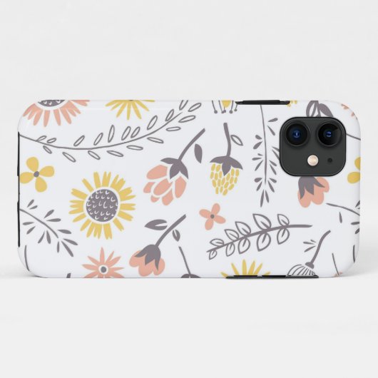 Floral Pattern Case-Mate iPhone Case (Achterkant (horizontaal))