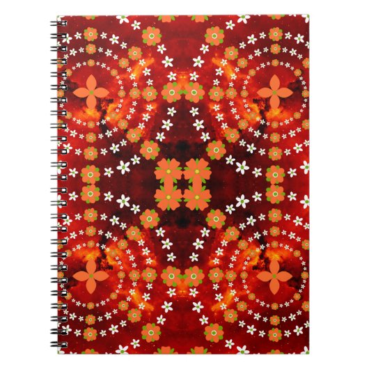 Floral Pattern Cute Garden Notitieboek (Voorkant)