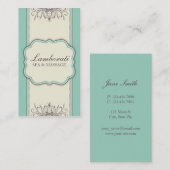 Floral Pattern Damask Elegant Modern Classy Retro Visitekaartje (Voorkant / Achterkant)