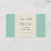 Floral Pattern Damask Elegant Modern Classy Retro Visitekaartje (Achterkant)