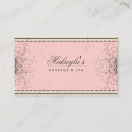 Floral Pattern Damask Elegant Modern Classy Retro Visitekaartje