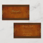 Floral Pattern Damask Elegant Modern Classy Retro Visitekaartje (Voorkant / Achterkant)