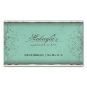 Floral Pattern Damask Elegant Modern Classy Retro Visitekaartje Magneet (Voorkant)