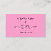 Floral Pattern Dark Plum & Mauve Business Card Visitekaartje (Achterkant)