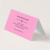 Floral Pattern Dark Plum & Mauve Business Card Visitekaartjes (Achterkant)