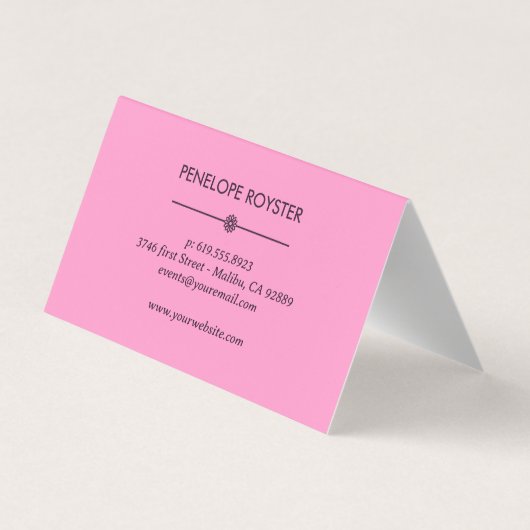 Floral Pattern Dark Plum & Mauve Business Card Visitekaartjes (Achterkant)