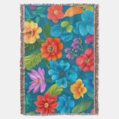 Floral Pattern Deken (Voorkant Verticaal)