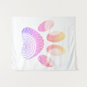 Floral Pattern Dog Paw Print Wandkleed (Voorkant (horizontaal))