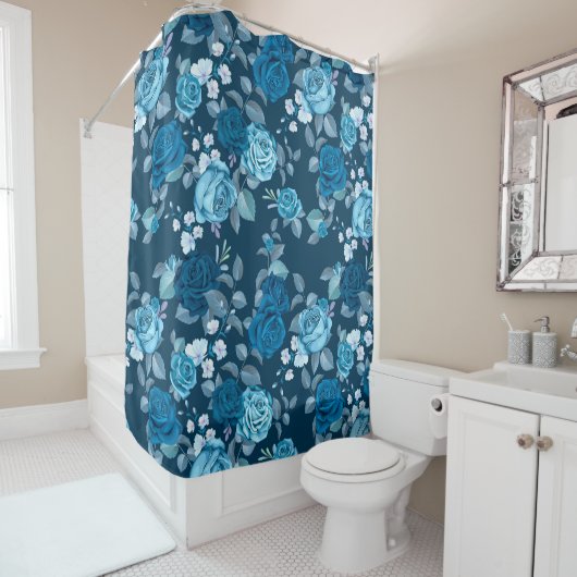 Floral Pattern Douchegordijn (In situ)