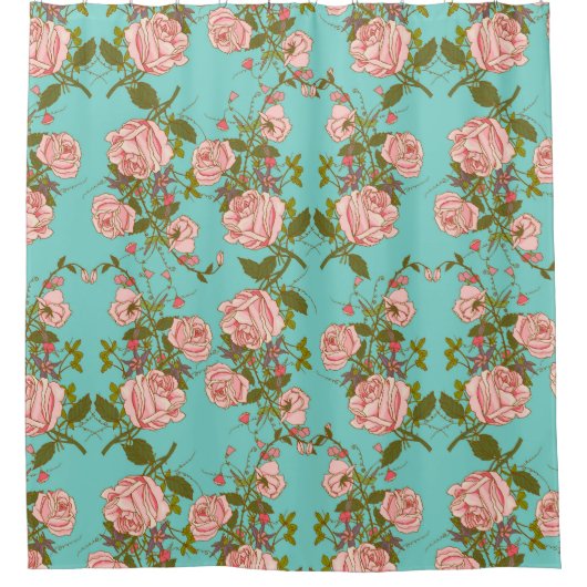 Floral Pattern Douchegordijn (Voorkant)