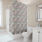 Floral Pattern Douchegordijn (In situ)