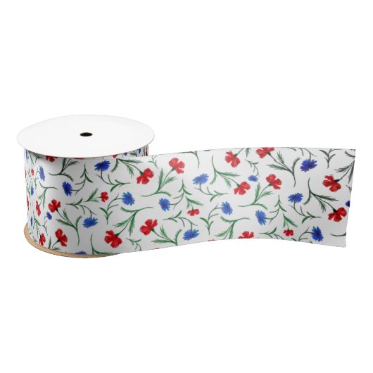 Floral Pattern Elegant Chic Red White Blue Liberty Lint (Spoel)