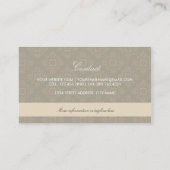 Floral Pattern Elegant Retro Classy Visitekaartje (Achterkant)