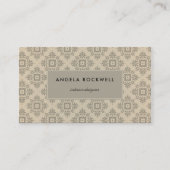 Floral Pattern Elegant Retro Classy Visitekaartje (Voorkant)