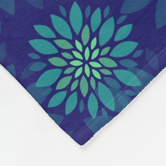 Floral Pattern Fleece Blanket (Hoek)